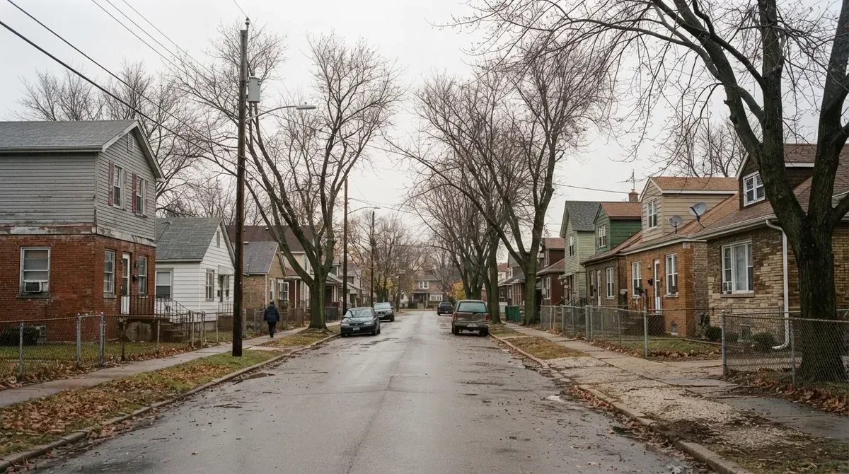 An older residential street in the south suburbs